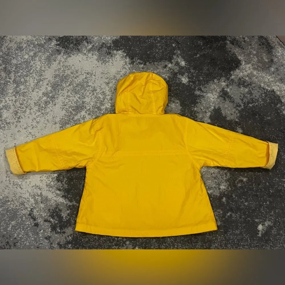 Y2K Carter's yellow light weight jacket with floral and butterfly embroidery 4T